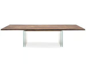 IKON - Extending rectangular wood and glass table _ Cattelan Italia